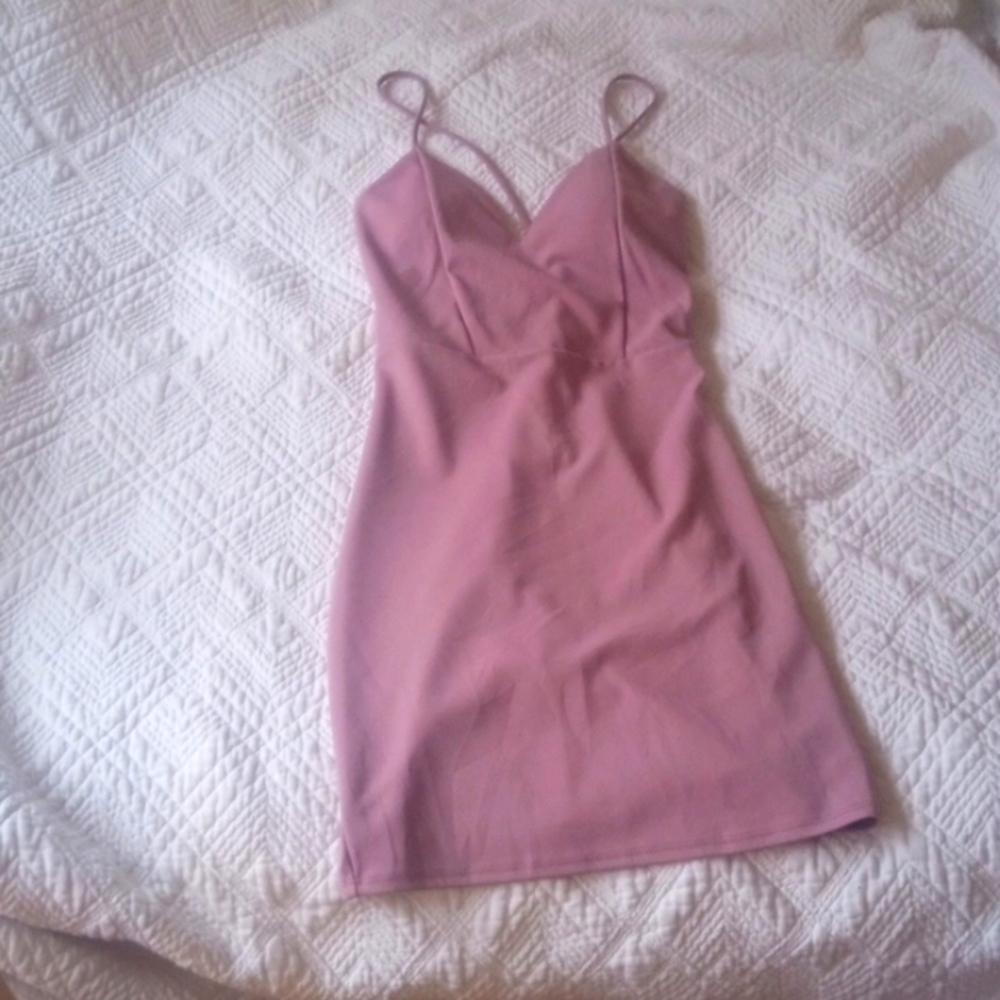 Pink olive tree dress
